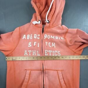 Vintage Orange Abercrombie & Fitch Athletics zip-up Hoodie L